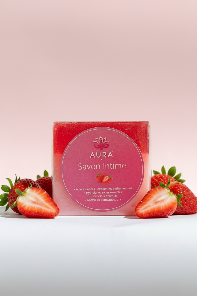 Savon intime fraise